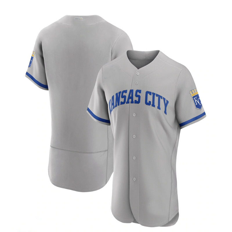 Kansas City Royals 2022 Road Authentic Jersey - Gray Baseball Jerseys - Main View