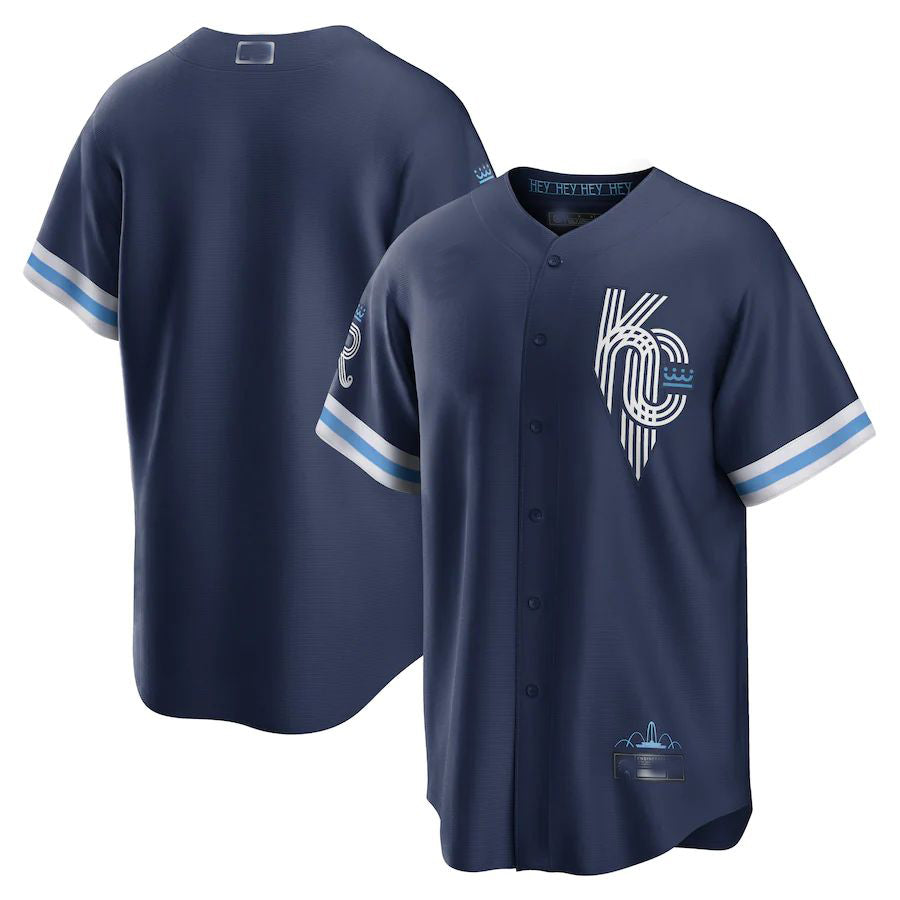 Kansas City Royals Navy 2022 City Connect Replica Jersey Baseball Jerseys - Main View