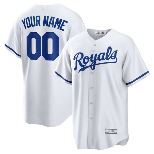 Baseball Jerseys Custom Kansas City Royals White Replica Custom Jersey - Main View