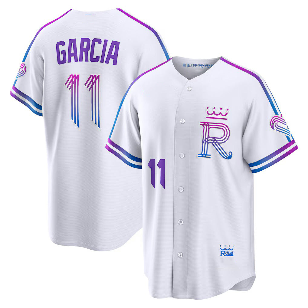 Kansas City Royals #11 Maikel Garcia White 2026 City Connect Stadium Stitched Baseball Jersey - Main View
