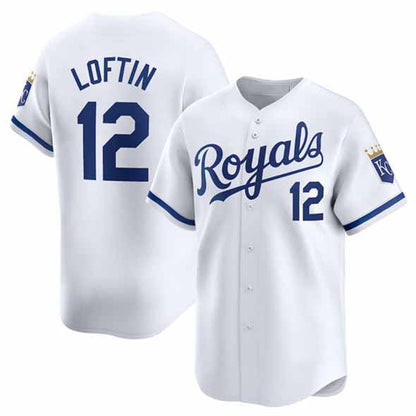 Kansas City Royals #12 Nick Loftin White 2024 Home Limited Stitched Baseball Jersey - Main View