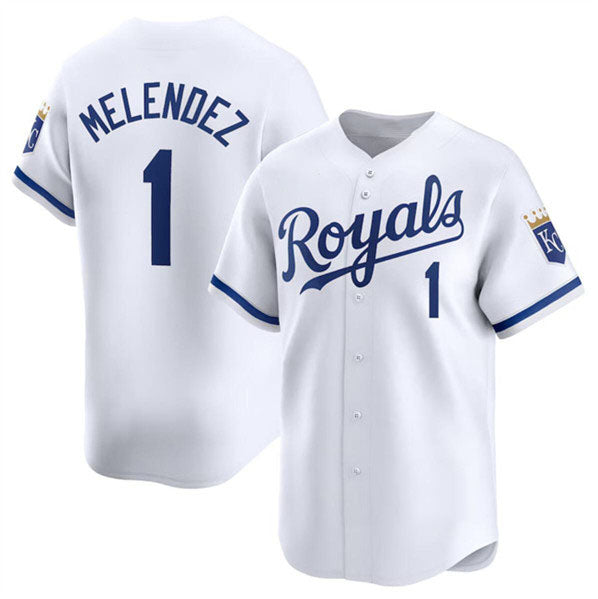 Kansas City Royals #1 MJ Melendez White 2024 Home Limited Stitched Baseball Jersey - Main View