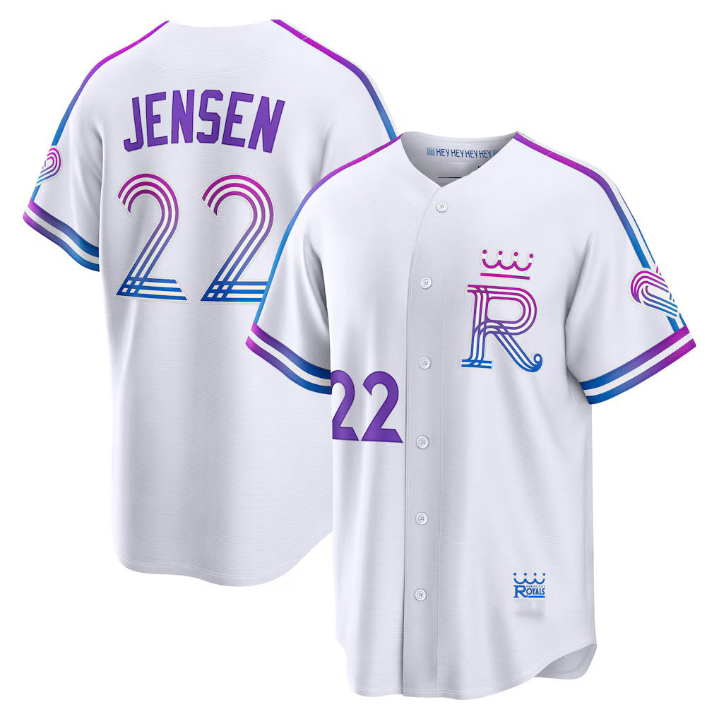 Kansas City Royals #22 Carter Jensen White 2026 City Connect Stadium Stitched Baseball Jersey - Main View