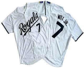 Kansas City Royals #7 Bobby Witt Jr Number White Black Name Limited Stitched Baseball Jersey - Main View