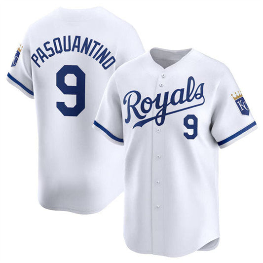Kansas City Royals #9 Vinnie Pasquantino White 2024 Home Limited Stitched Baseball Jersey - Main View