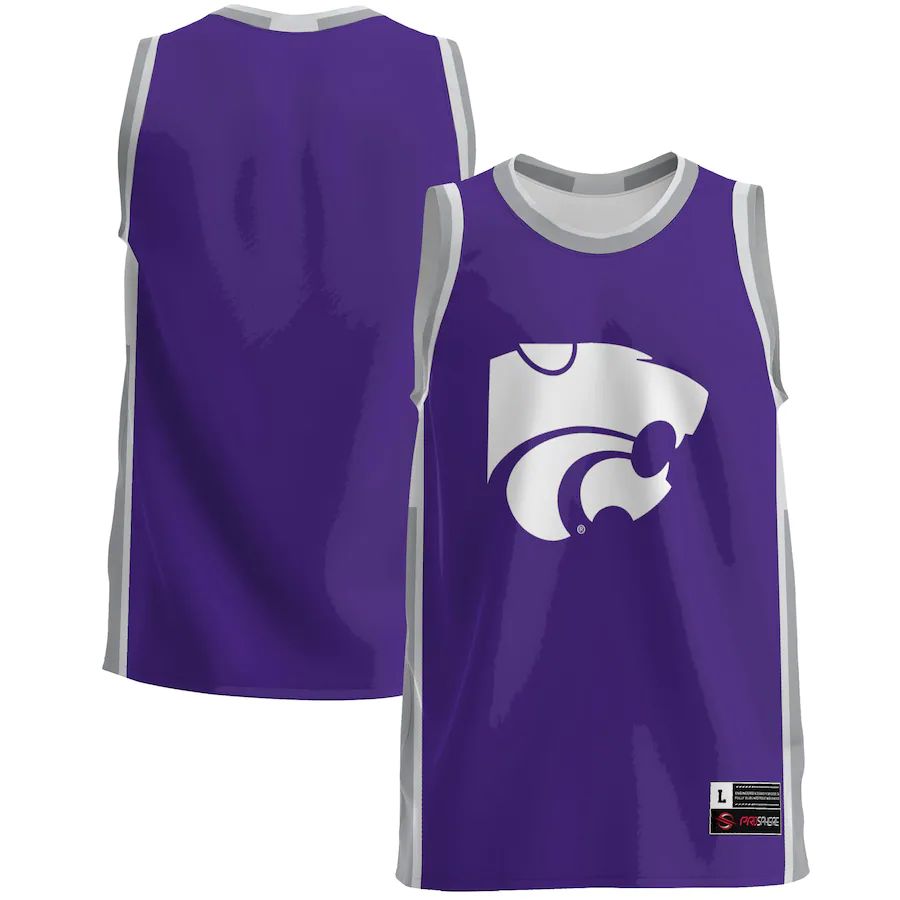 K.State Wildcats Basketball Jersey Purple Stitched American College Jerseys - Main View