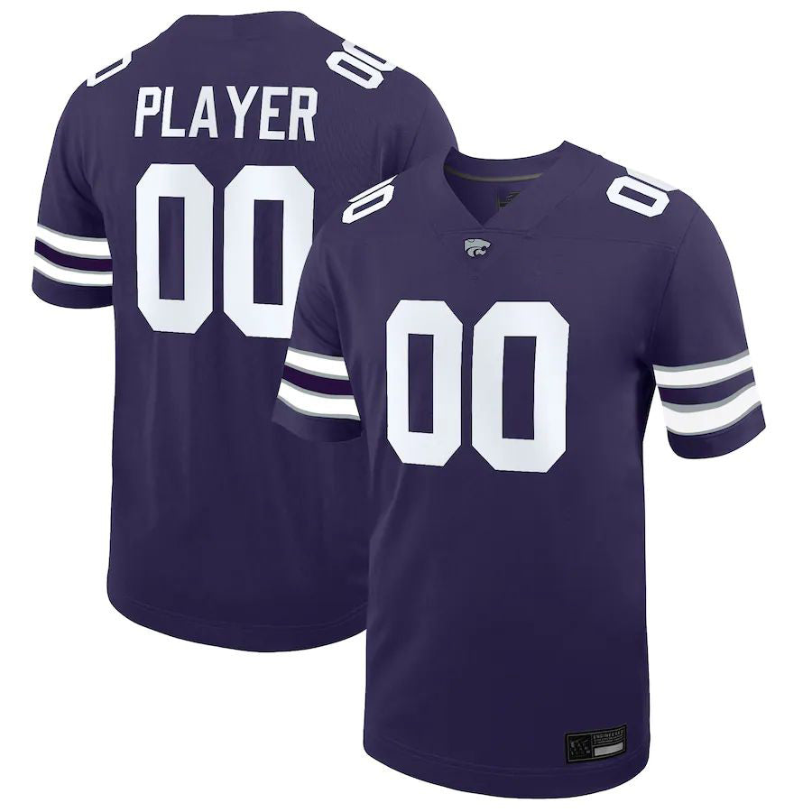 Custom K.State Wildcats Pick-A-Player NIL Replica Football Jersey Purple American Stitched College Jerseys - Main View
