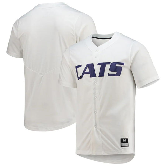 K.State Wildcats Replica Baseball Jersey White Stitched American College Jerseys - Main View