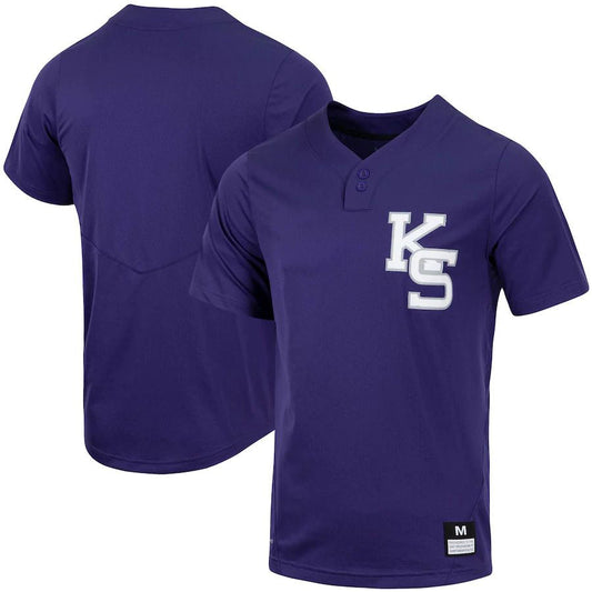 K.State Wildcats Replica Two-Button Baseball Jersey Purple Stitched American College Jerseys - Main View