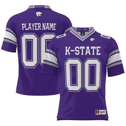 Custom K.State Wildcats ProSphere NIL Pick-A-Player Football Jersey Purple American Stitched College Jerseys - Main View