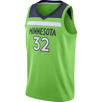 M.Timberwolves #32 Karl-Anthony Towns Jordan Brand 2020-21 Swingman Jersey Statement Edition Green Stitched American Basketball Jersey - Main View