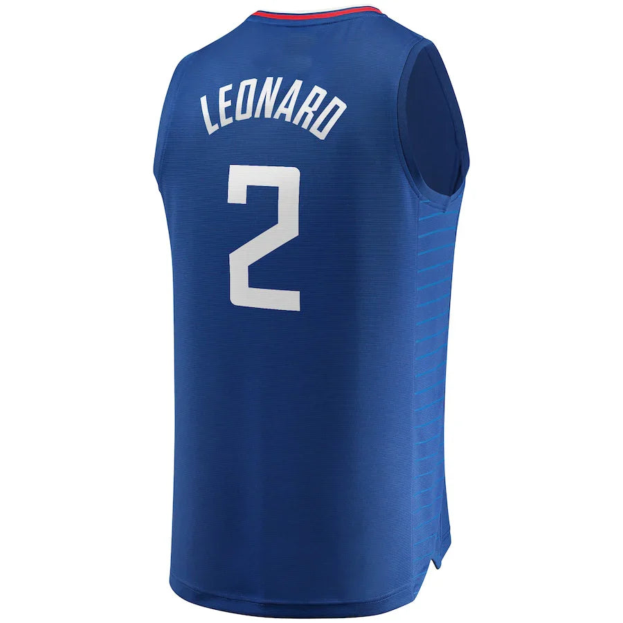 LA.Clippers #2 Kawhi Leonard Fanatics Branded 2019-20 Fast Break Replica Jersey Icon Edition Royal Stitched American Basketball Jersey - Main View