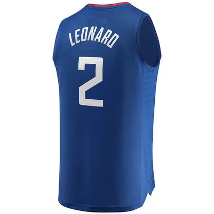 LA.Clippers #2 Kawhi Leonard Fanatics Branded 2019-20 Fast Break Replica Jersey Icon Edition Royal Stitched American Basketball Jersey - Main View
