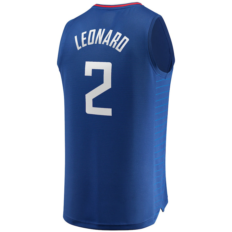 LA.Clippers #2 Kawhi Leonard Fanatics Branded Fast Break Player Jersey Icon Edition Royal Stitched American Basketball Jersey - Main View