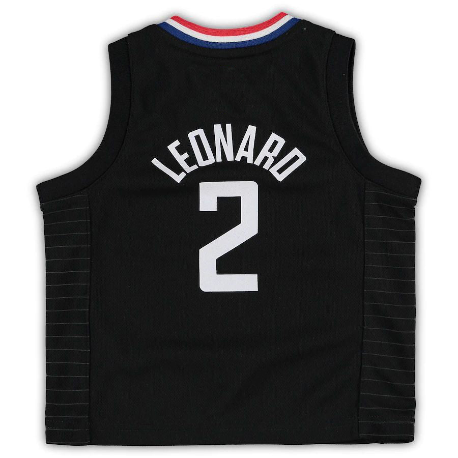 LA.Clippers #2 Kawhi Leonard Jordan Brand Toddler 2020-21 Jersey Black Statement Edition Stitched American Basketball Jersey - Main View