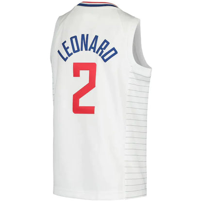 LA.Clippers #2 Kawhi Leonard 2020-21 Swingman Jersey Association Edition White Stitched American Basketball Jersey - Main View