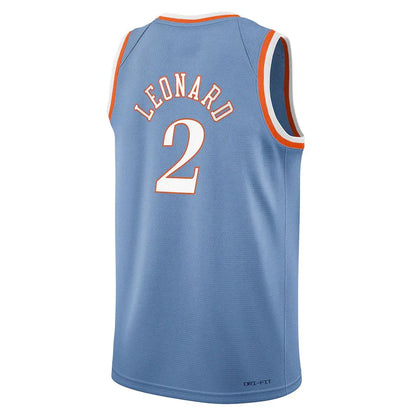 LA.Clippers #2 Kawhi Leonard 2021-22 Swingman Jersey City Edition Light Blue Stitched American Basketball Jersey - Main View