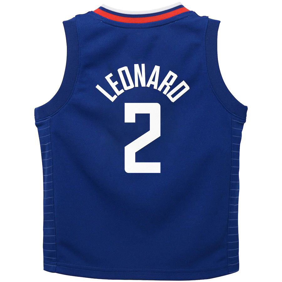 LA.Clippers #2 Kawhi Leonard Toddler 2020-21 Replica Jersey Icon Edition Royal Stitched American Basketball Jersey - Main View