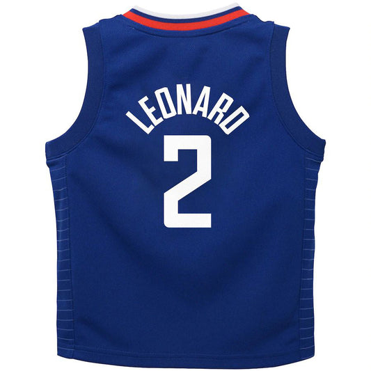 LA.Clippers #2 Kawhi Leonard Toddler 2020-21 Replica Jersey Icon Edition Royal Stitched American Basketball Jersey - Main View