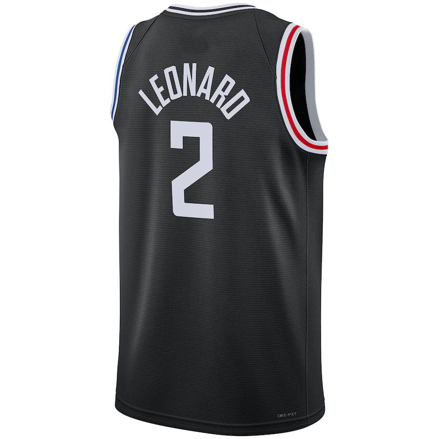 LA.Clippers #2 Kawhi Leonard Unisex 2022-23 Swingman Jersey City Edition Black Stitched American Basketball Jersey - Main View