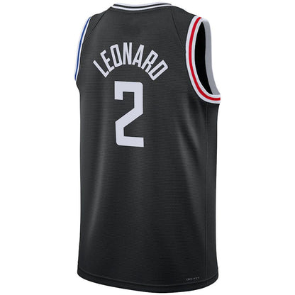 LA.Clippers #2 Kawhi Leonard Unisex 2022-23 Swingman Jersey City Edition Black Stitched American Basketball Jersey - Main View