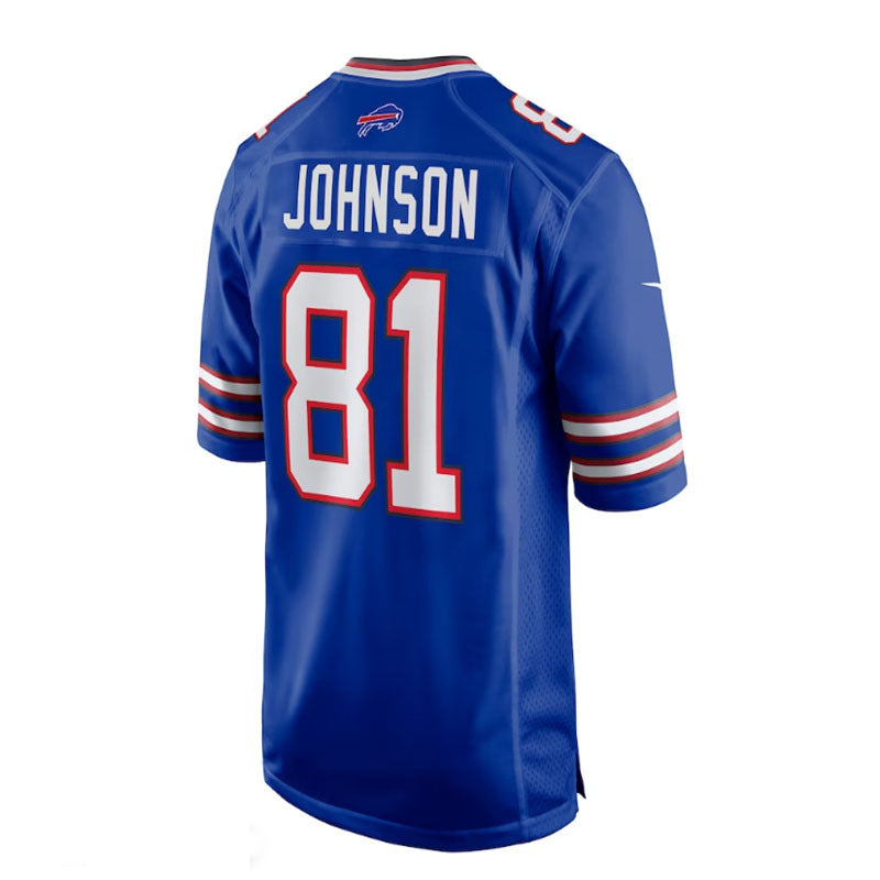 B.Bills #81 KeeSean Johnson Game Player Jersey - Royal Stitched American Football Jerseys - Main View