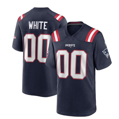 NE.Patriots #00 Keion White 2023 Draft Pick Game Jersey - Navy Stitched American Football Jerseys - Main View