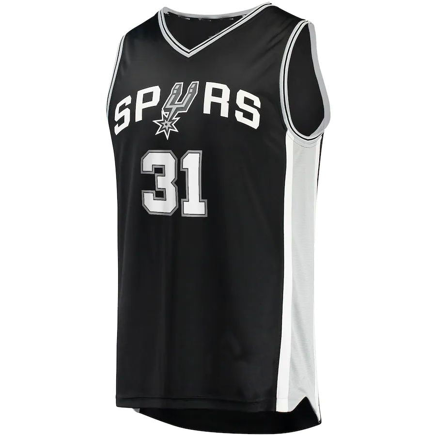 S.Antonio Spurs #31 Keita Bates-Diop Fanatics Branded 2021-22 Fast Break Replica Jersey Icon Edition Black Stitched American Basketball Jersey view 2