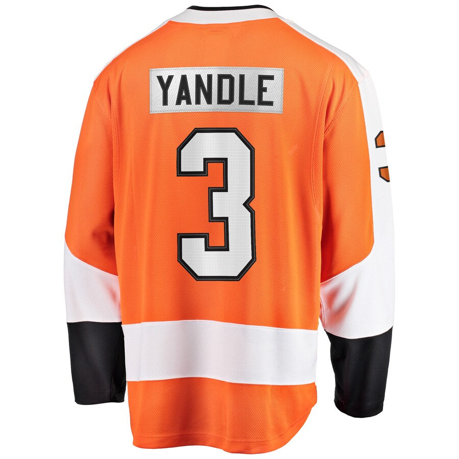 P.Flyers #3 Keith Yandle Fanatics Branded Home Breakaway Player Jersey Orange Stitched American Hockey Jerseys - Main View