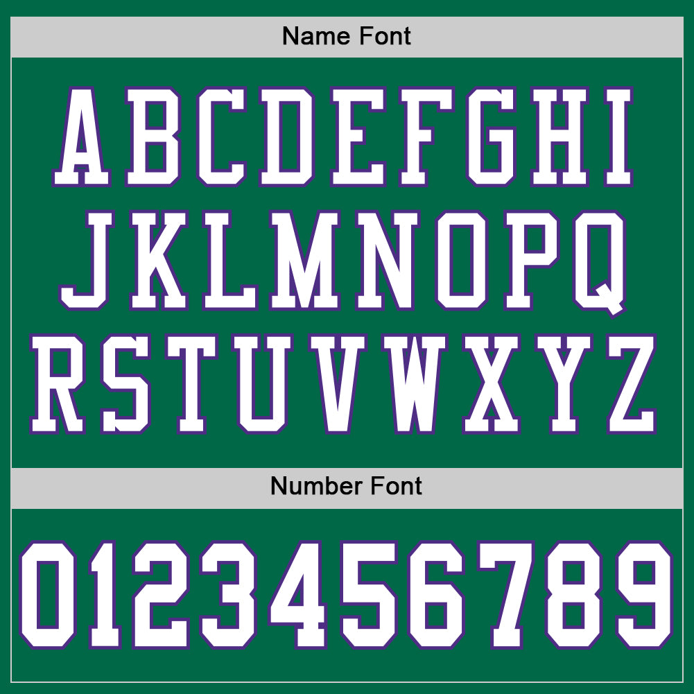 Custom Grass Green White-Purple Mesh Authentic Throwback Football Jersey view 4