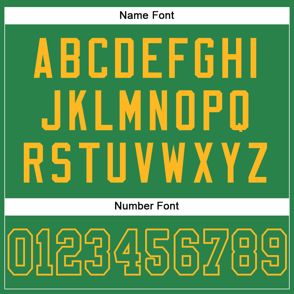 Custom Grass Green Grass Green-Gold Mesh Authentic Football Jersey view 4