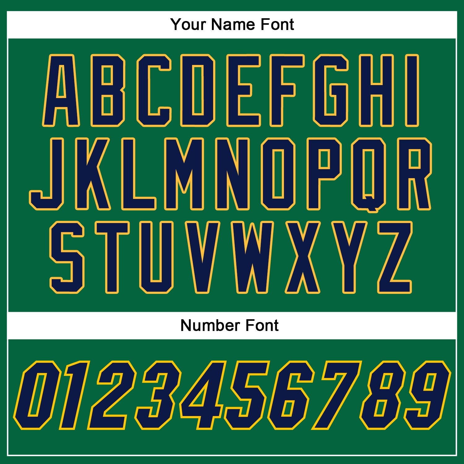 Custom Kelly Green Navy-Gold Authentic Baseball Jersey view 5