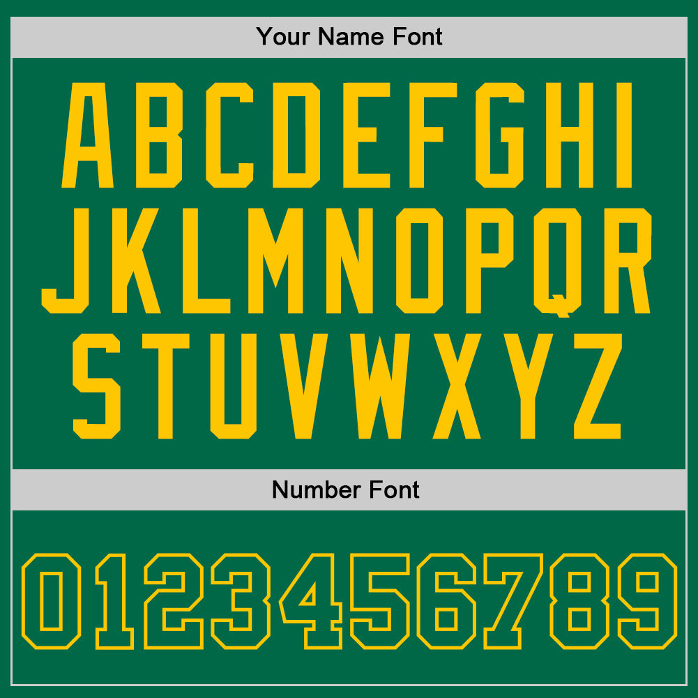 Custom Kelly Green Kelly Green-Gold Authentic Throwback Basketball Jersey view 3