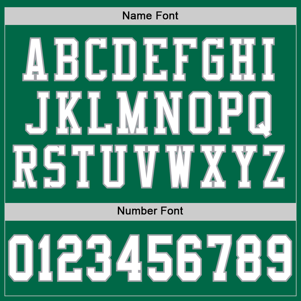 Custom Grass Green White-Gray Mesh Authentic Throwback Football Jersey view 4