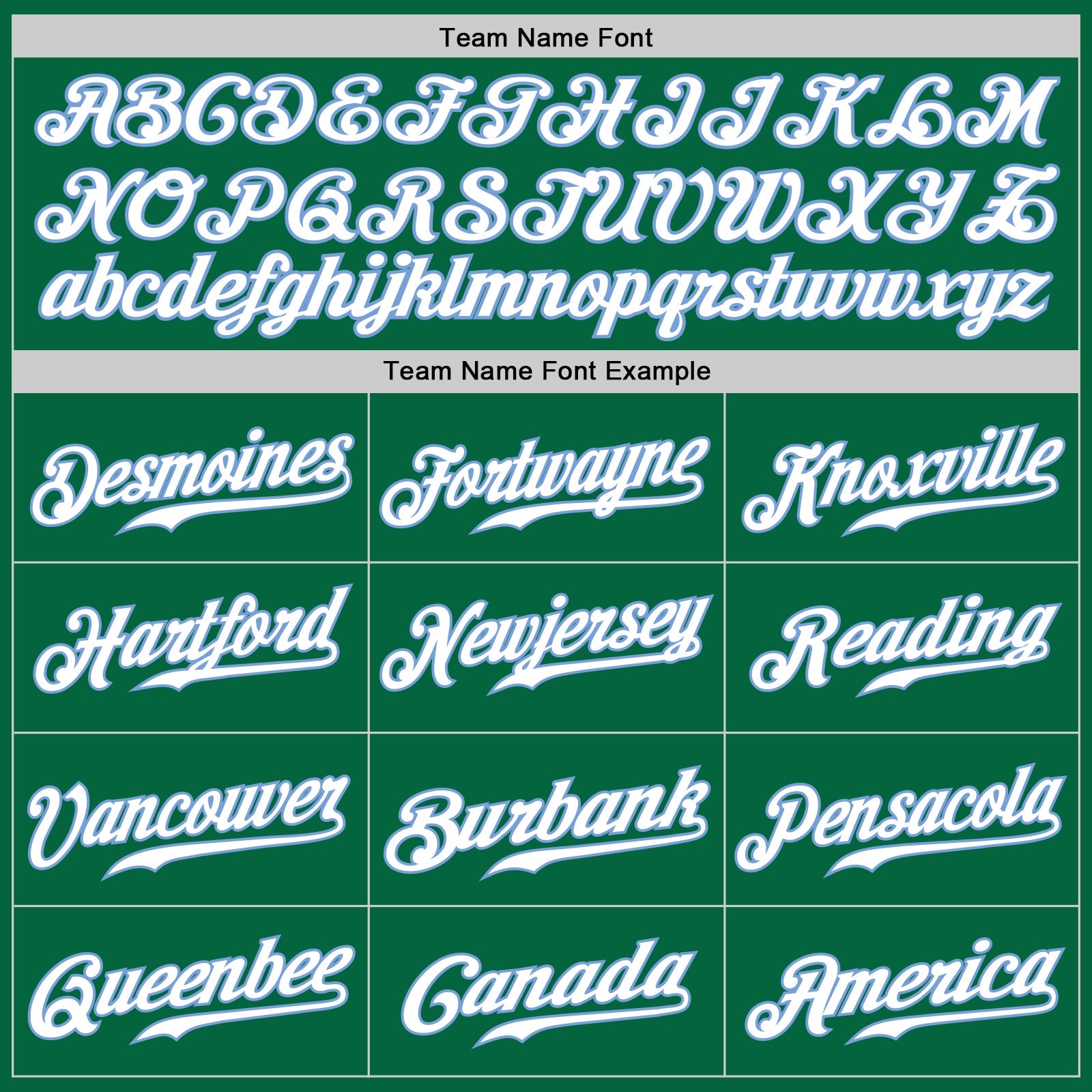 Custom Kelly Green White-Light Blue Authentic Baseball Jersey view 4