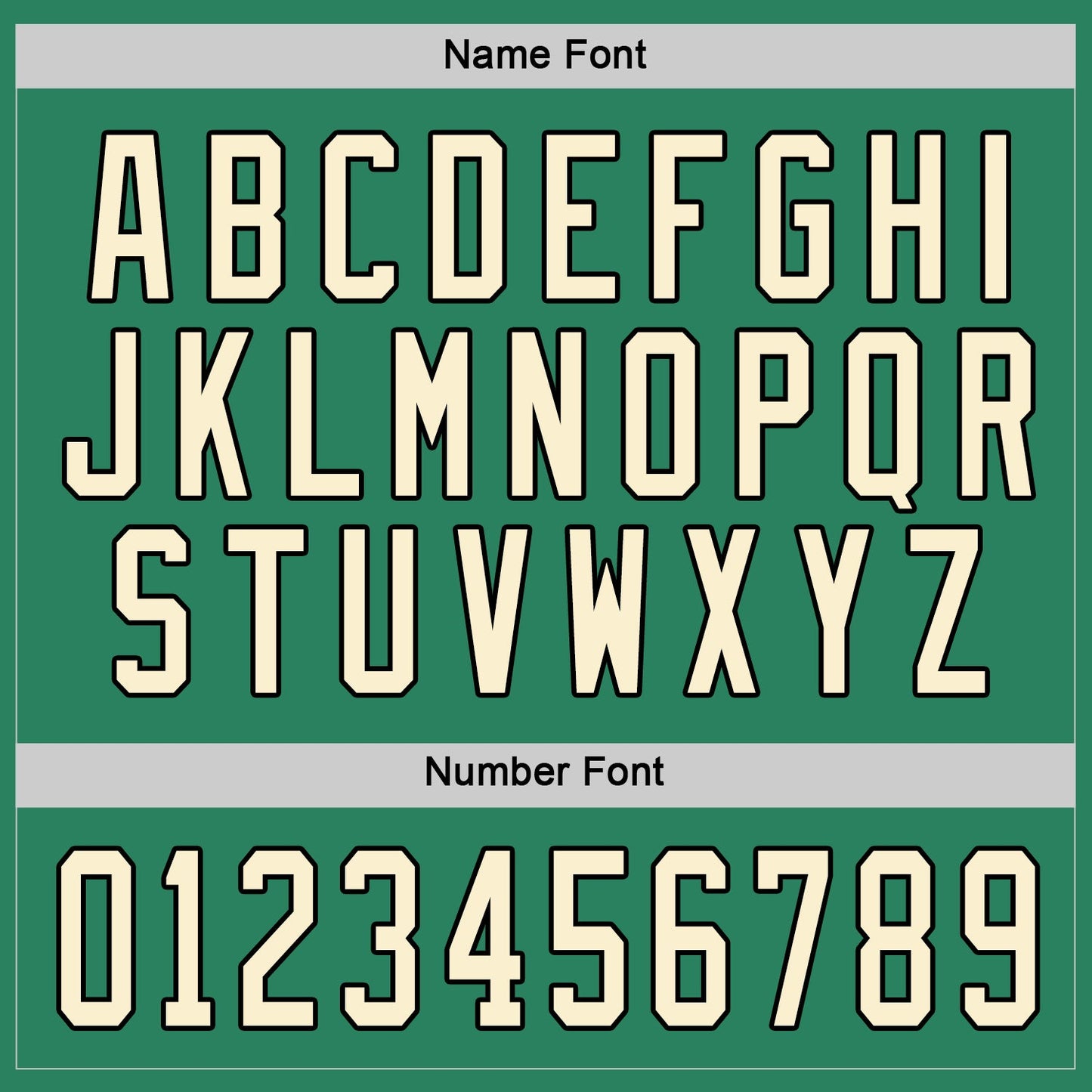 Custom Kelly Green Cream-Black Hockey Jersey view 4