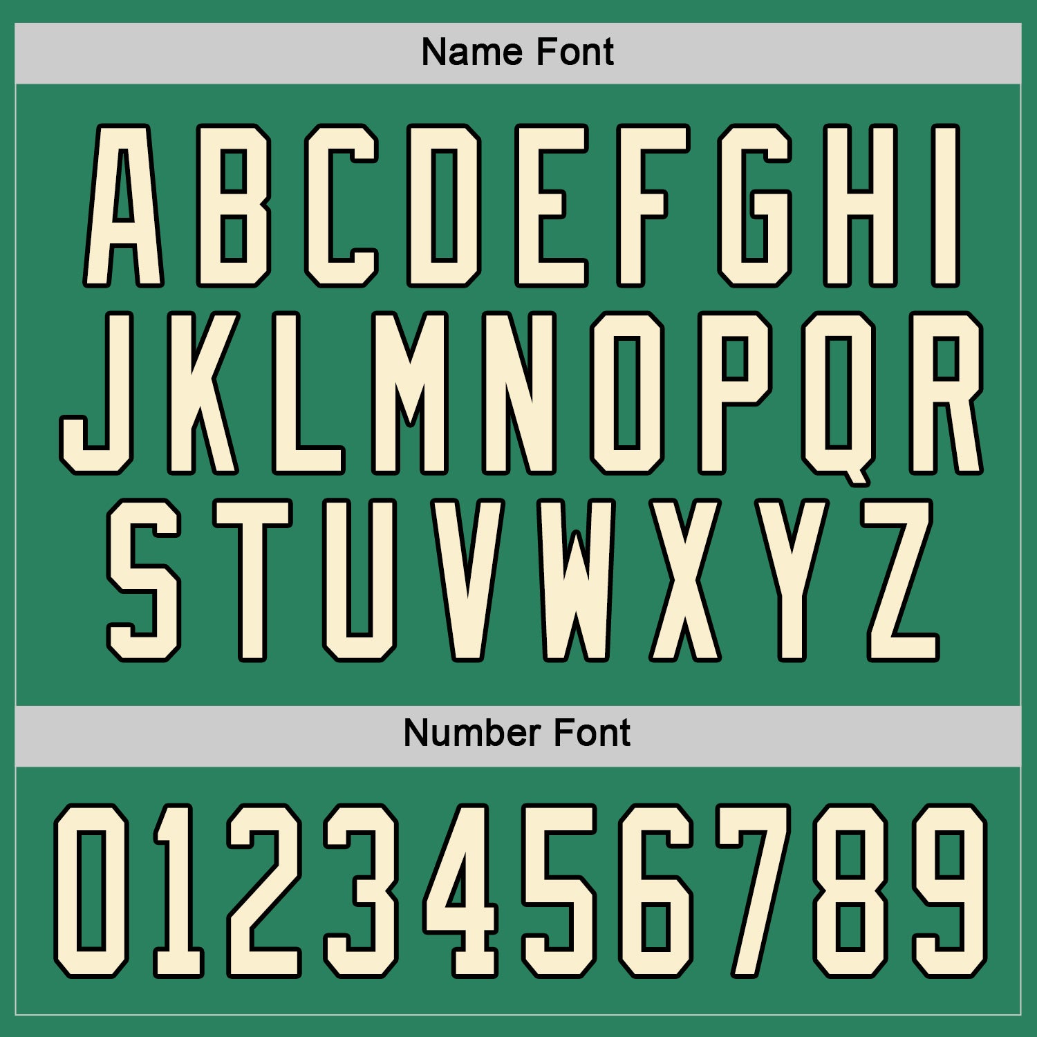Custom Kelly Green Cream-Black Hockey Jersey view 4