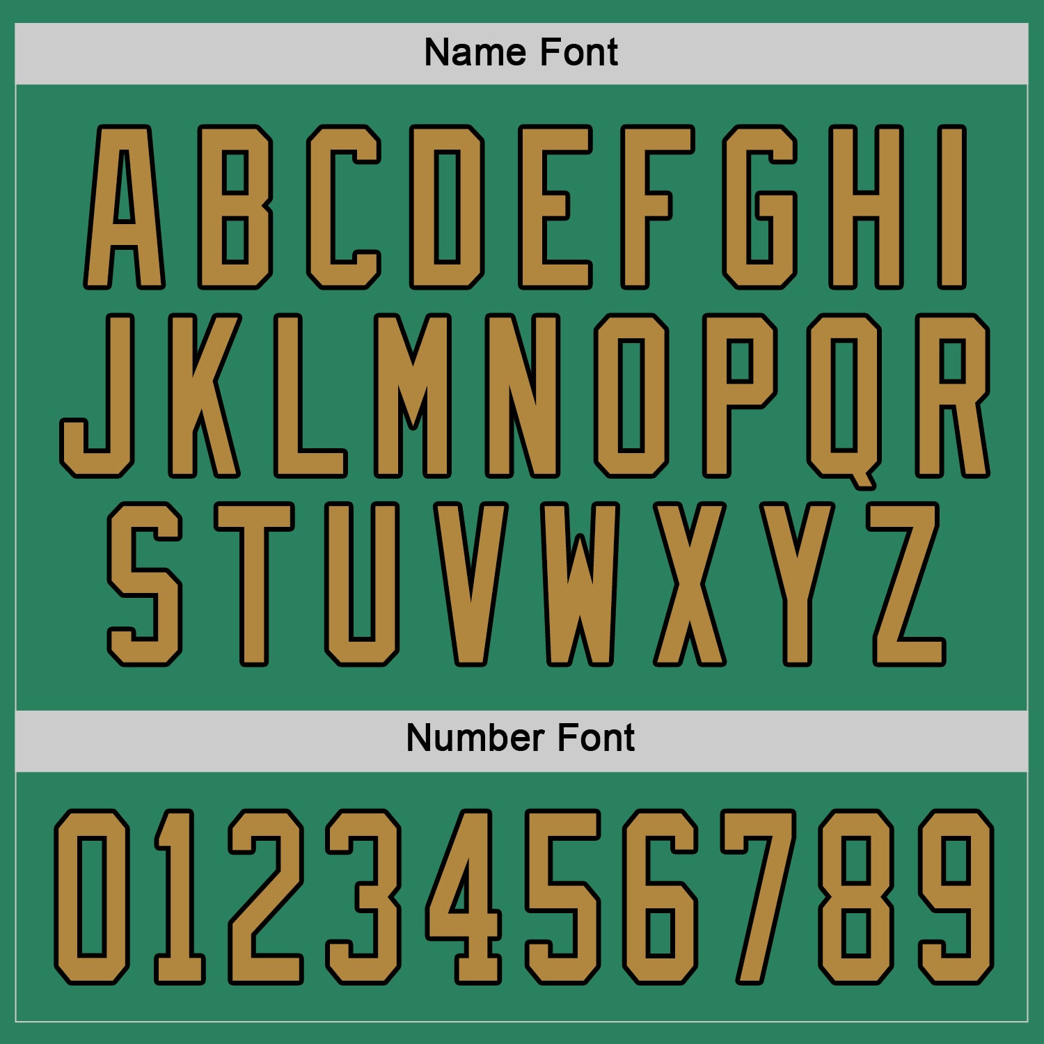 Custom Kelly Green Old Gold-Black Hockey Jersey view 4
