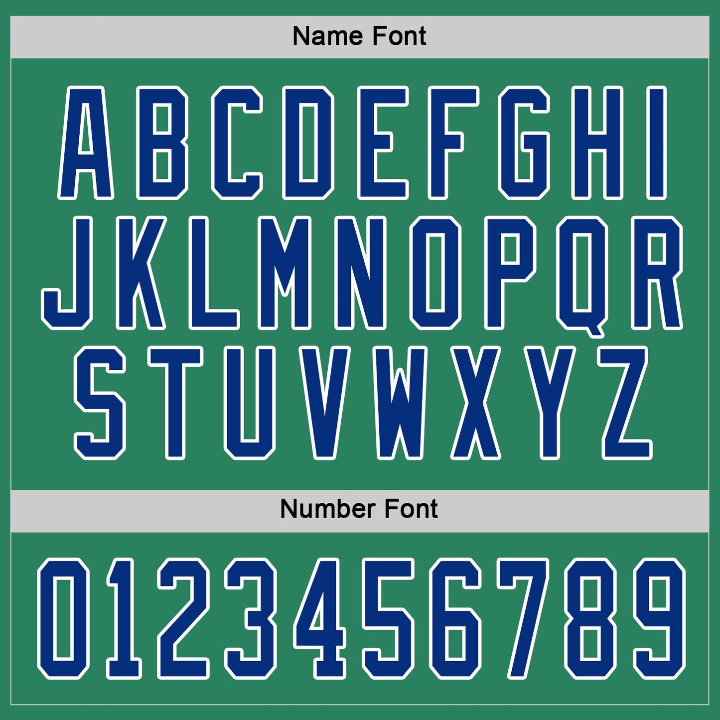 Custom Kelly Green Royal-White Hockey Jersey view 4