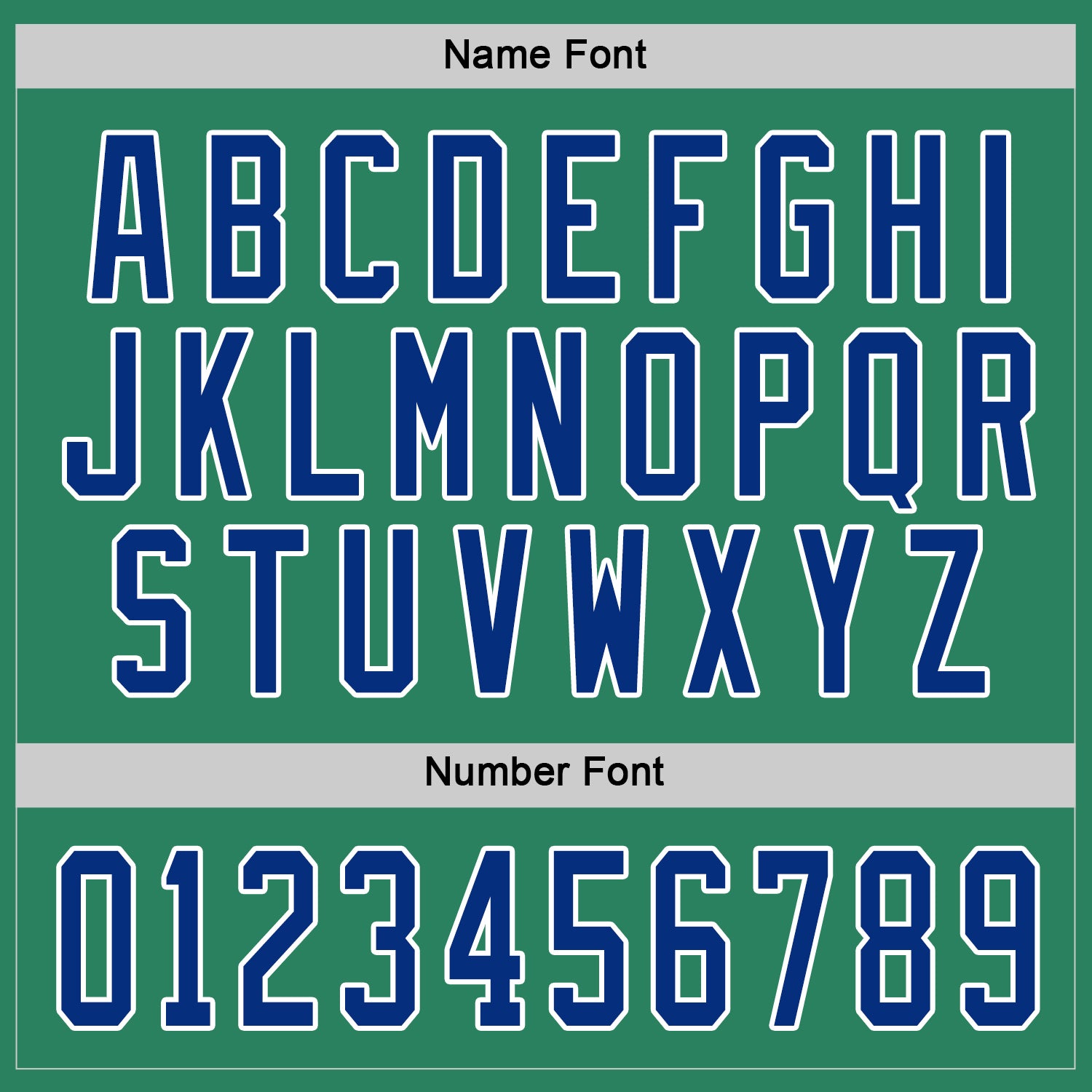 Custom Kelly Green Royal-White Hockey Jersey view 4