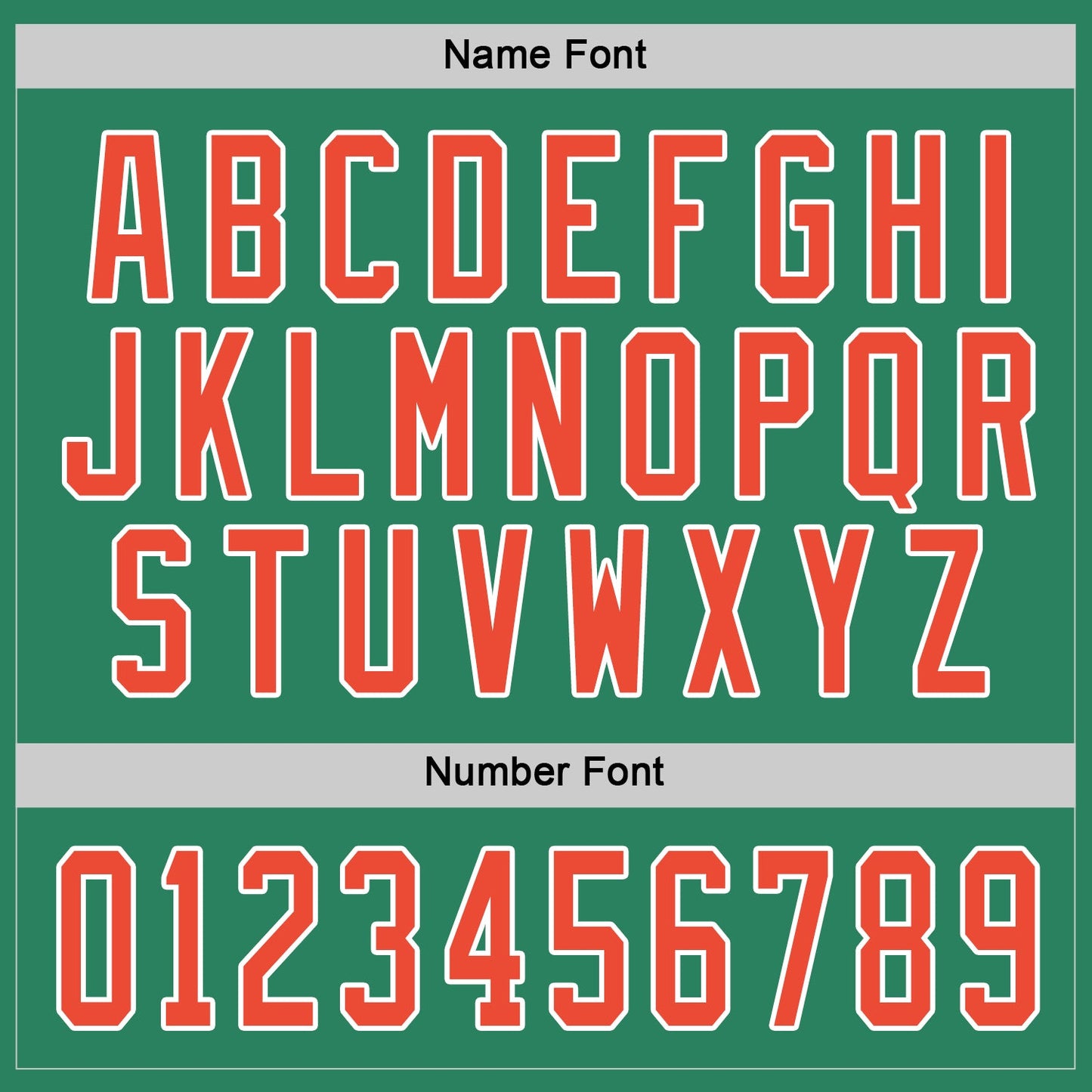 Custom Kelly Green Orange-White Hockey Jersey view 4