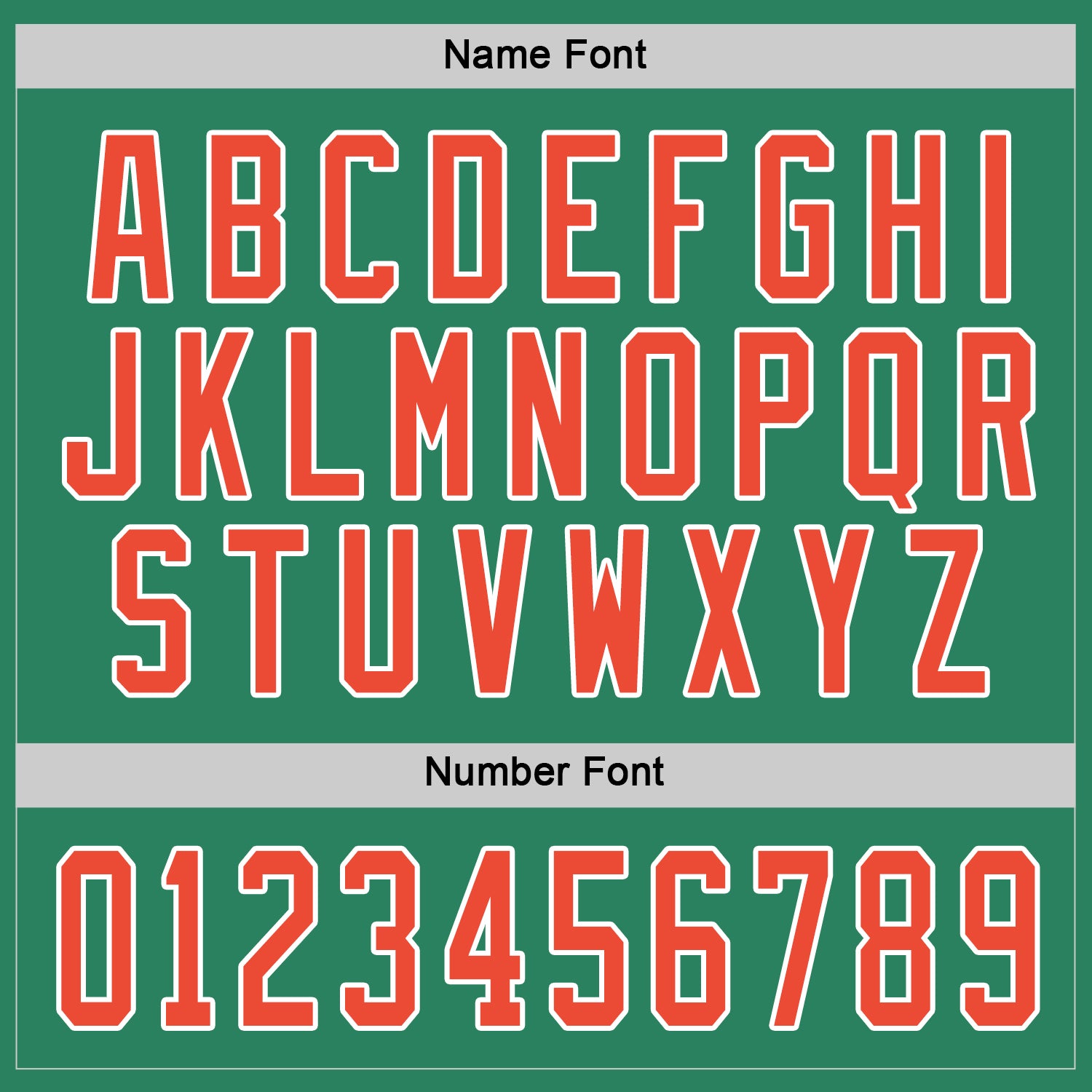 Custom Kelly Green Orange-White Hockey Jersey view 4