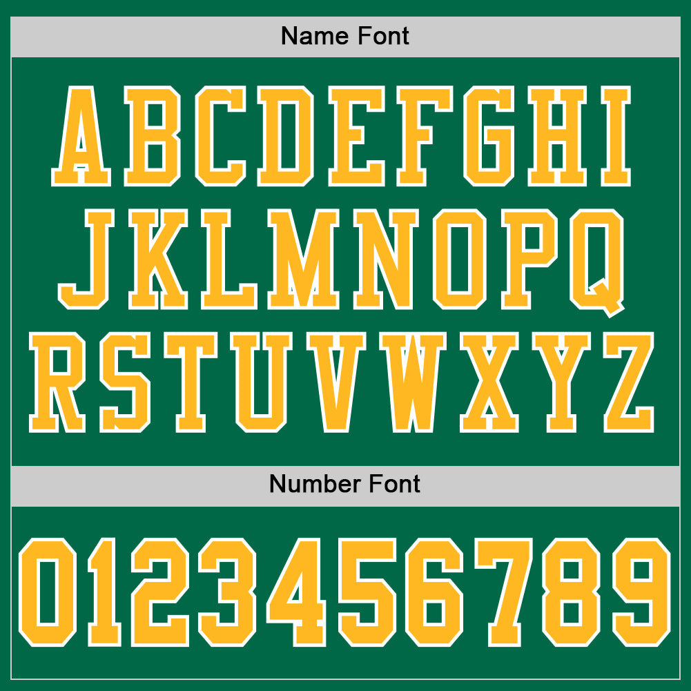 Custom Grass Green Gold-White Mesh Authentic Football Jersey view 4