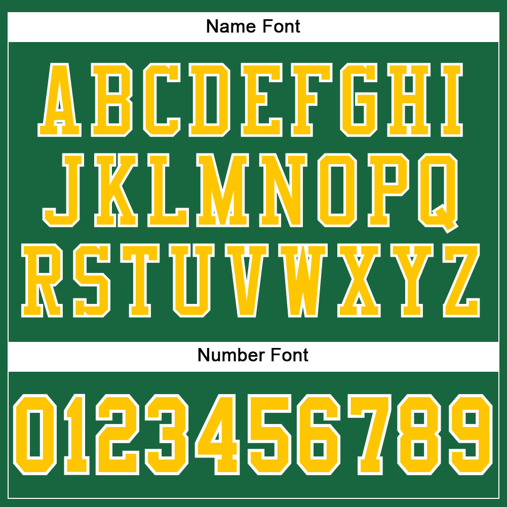 Custom Kelly Green Gold-White Mesh Authentic Football Jersey view 4