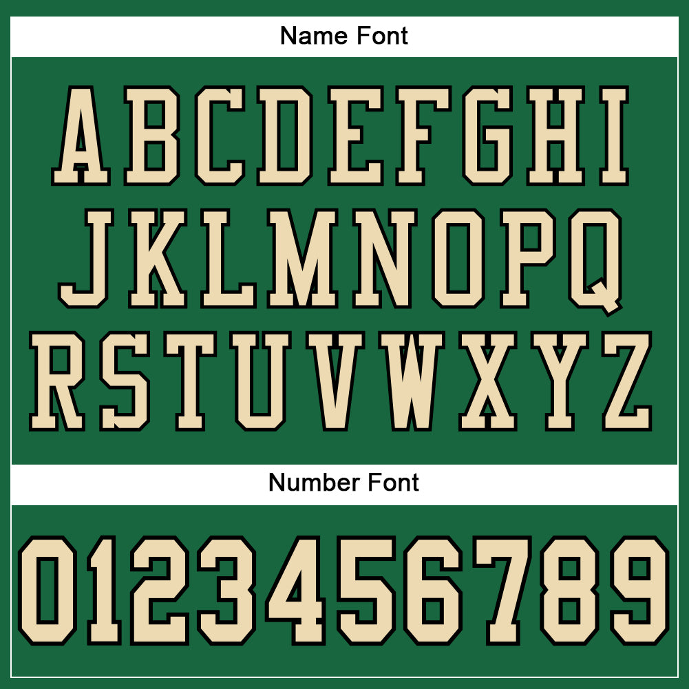 Custom Kelly Green Cream-Black Mesh Authentic Football Jersey view 4