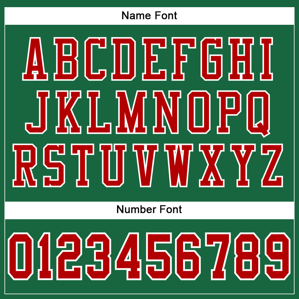 Custom Kelly Green Red-White Mesh Authentic Football Jersey view 4