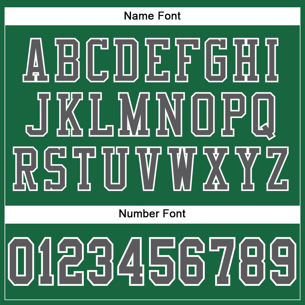 Custom Kelly Green Steel Gray-White Mesh Authentic Football Jersey view 4
