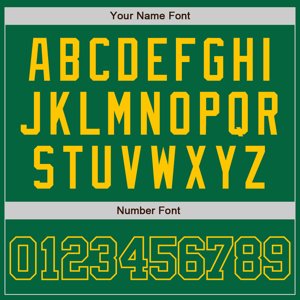 Custom Kelly Green Kelly Green-Gold Authentic Baseball Jersey view 5