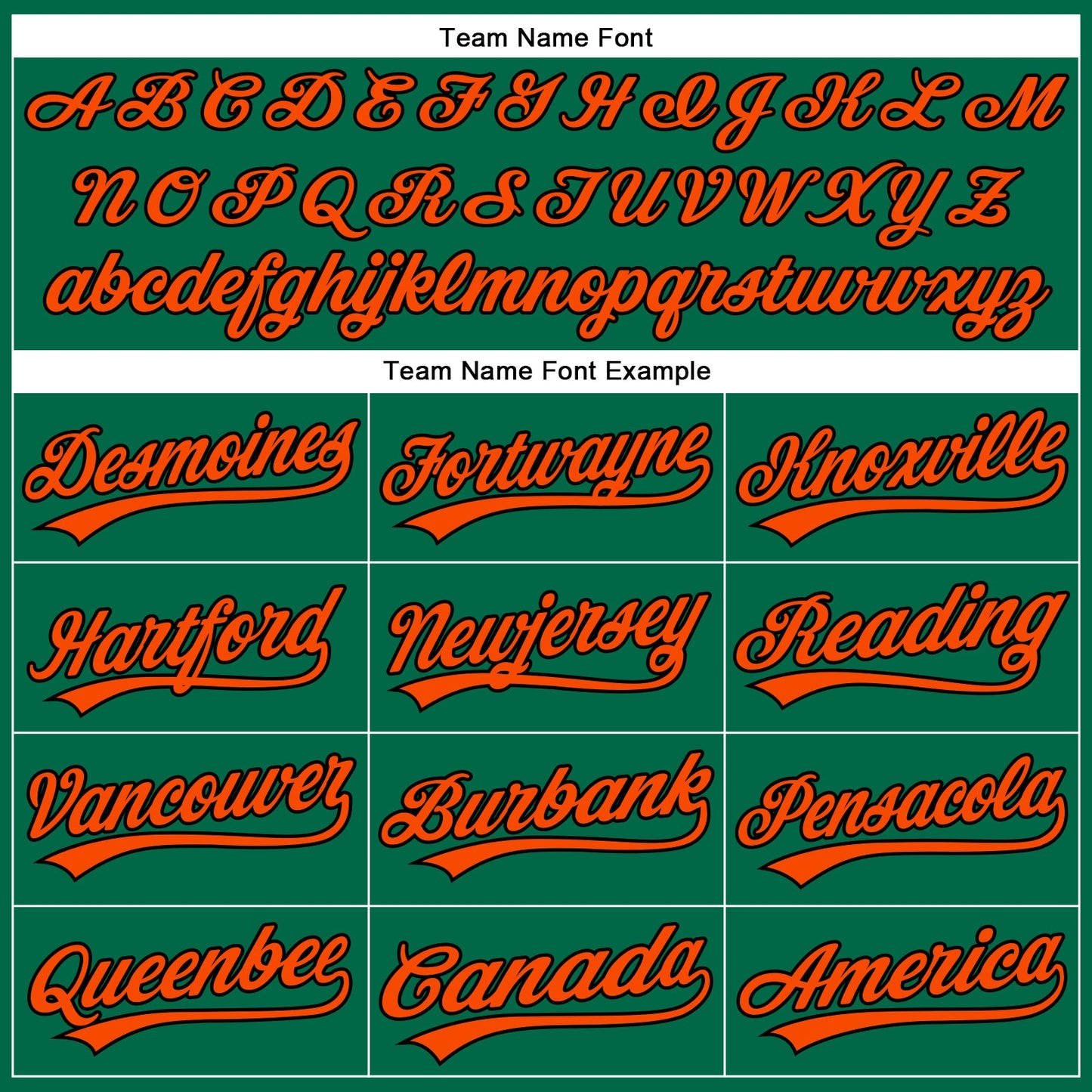 Custom Kelly Green Black Pinstripe Orange Authentic Baseball Jersey view 4