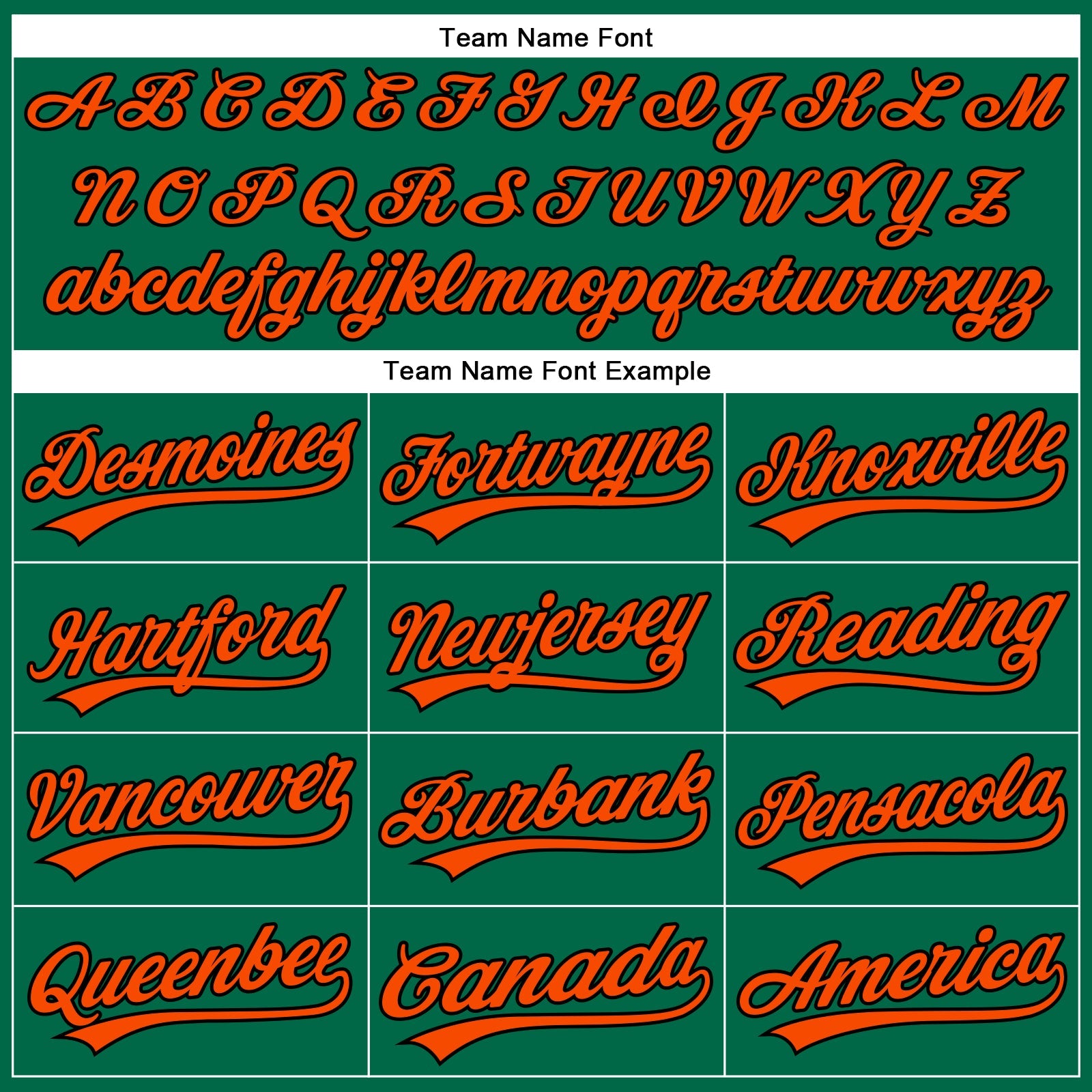 Custom Kelly Green Black Pinstripe Orange Authentic Baseball Jersey view 4